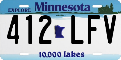 MN license plate 412LFV