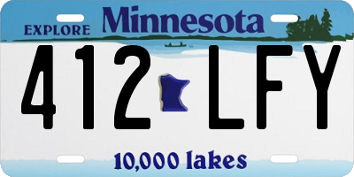 MN license plate 412LFY