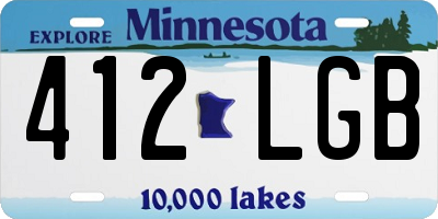 MN license plate 412LGB