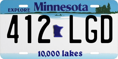 MN license plate 412LGD