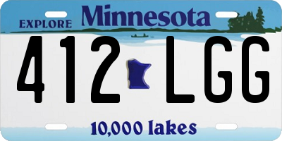 MN license plate 412LGG