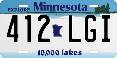 MN license plate 412LGI