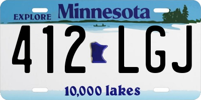 MN license plate 412LGJ