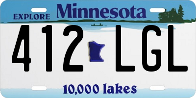 MN license plate 412LGL