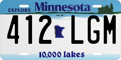 MN license plate 412LGM