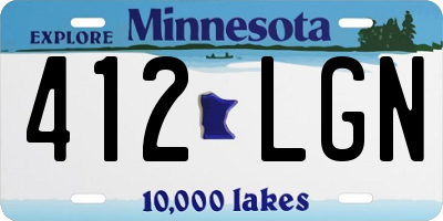 MN license plate 412LGN