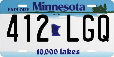MN license plate 412LGQ