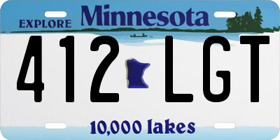 MN license plate 412LGT