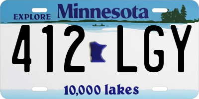 MN license plate 412LGY