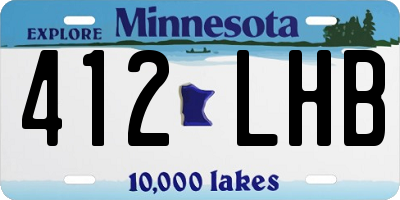 MN license plate 412LHB
