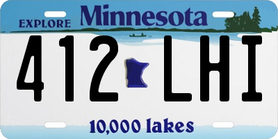 MN license plate 412LHI