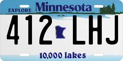 MN license plate 412LHJ