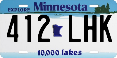 MN license plate 412LHK