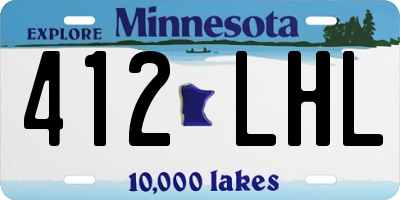 MN license plate 412LHL
