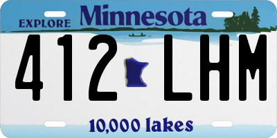 MN license plate 412LHM