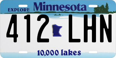 MN license plate 412LHN