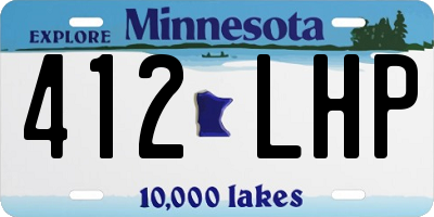 MN license plate 412LHP