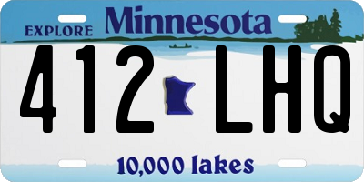 MN license plate 412LHQ