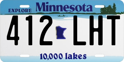 MN license plate 412LHT