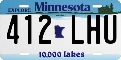 MN license plate 412LHU