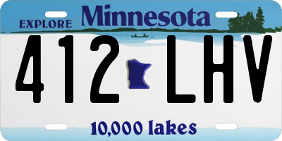 MN license plate 412LHV
