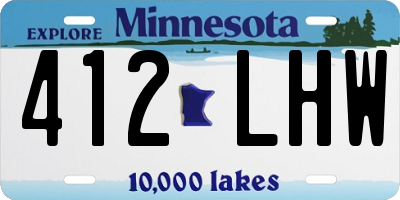 MN license plate 412LHW