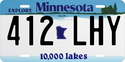 MN license plate 412LHY