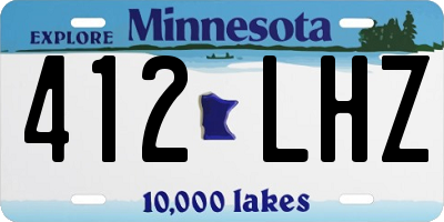 MN license plate 412LHZ