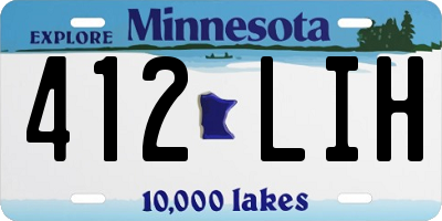 MN license plate 412LIH