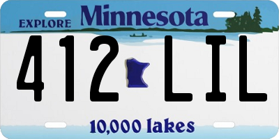 MN license plate 412LIL