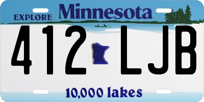 MN license plate 412LJB