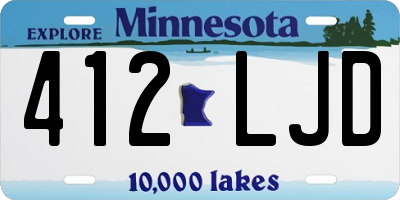MN license plate 412LJD