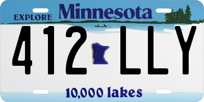 MN license plate 412LLY