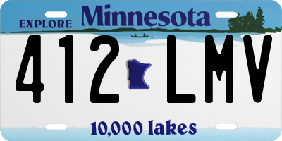 MN license plate 412LMV
