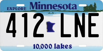 MN license plate 412LNE