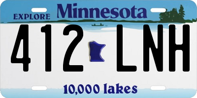 MN license plate 412LNH