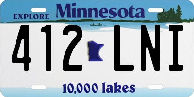 MN license plate 412LNI