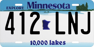 MN license plate 412LNJ