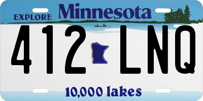 MN license plate 412LNQ