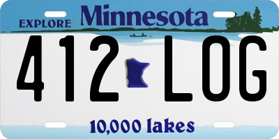 MN license plate 412LOG
