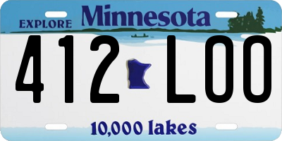 MN license plate 412LOO