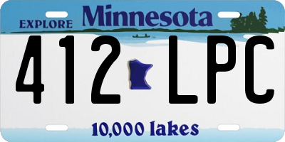 MN license plate 412LPC