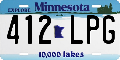 MN license plate 412LPG