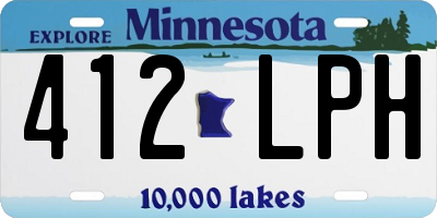 MN license plate 412LPH