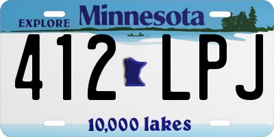 MN license plate 412LPJ