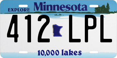 MN license plate 412LPL