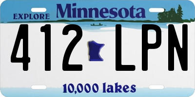 MN license plate 412LPN