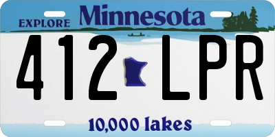 MN license plate 412LPR
