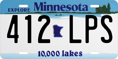 MN license plate 412LPS