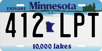 MN license plate 412LPT